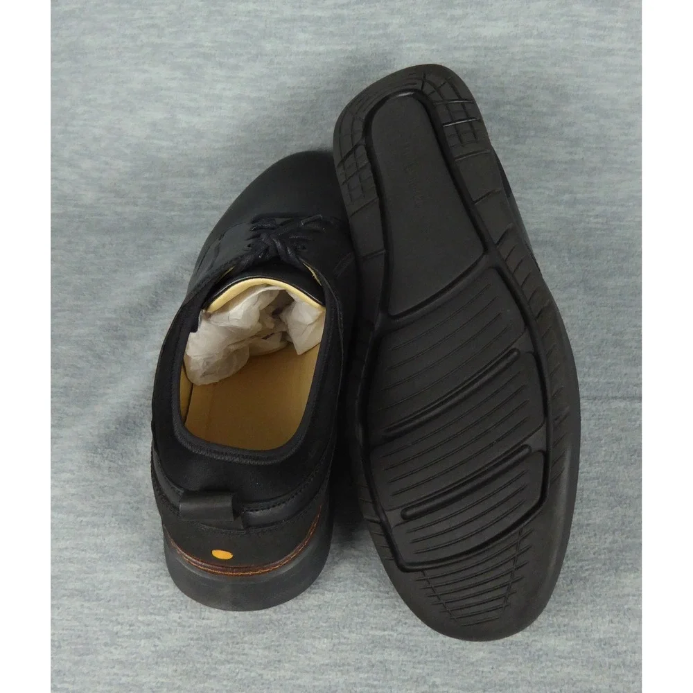 Samuel Hubbard Rafael Sport Lace Up Shoes Mens 14 XW Black Leather Sneakers